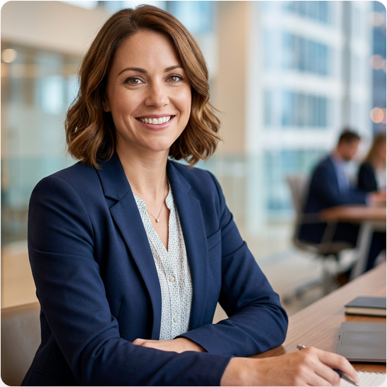 Professional recruiter in office